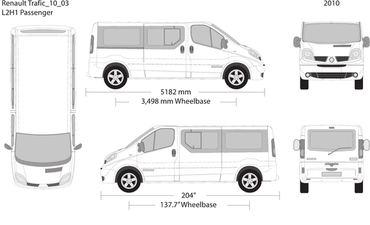 2010 Renault Trafic vector wrap template V03, Design-Ready PDF - GravBase