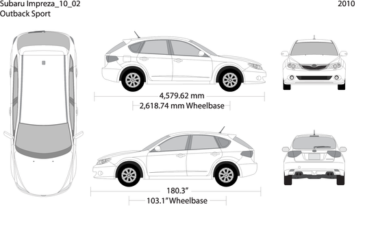 2010 Subaru Impreza V02 Vehicle Wrap Template