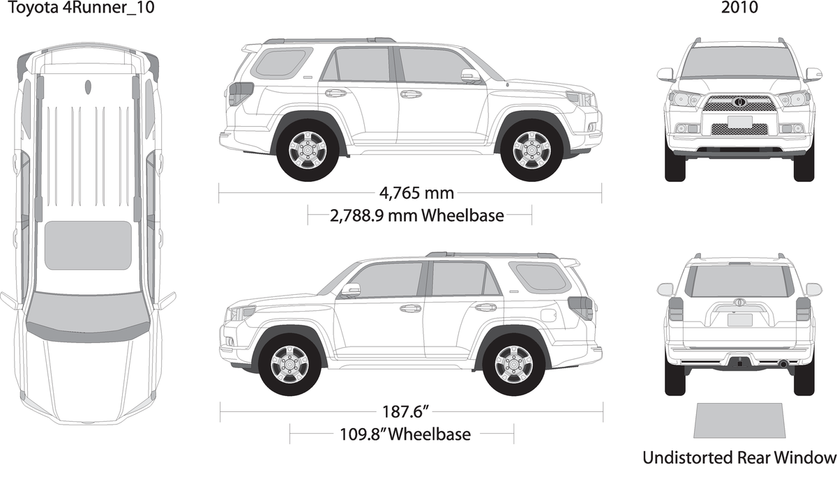 2010 Toyota 4 Runner V10 Vehicle Wrap Template
