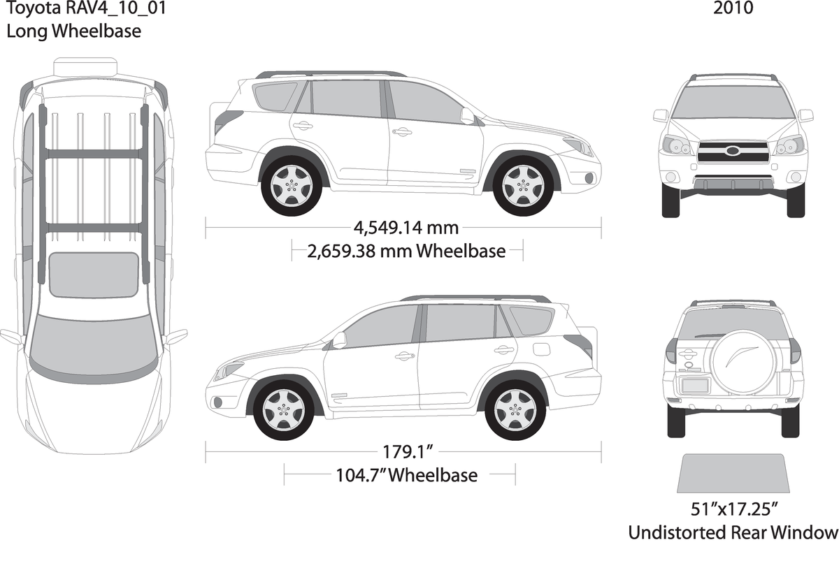 2010 Toyota Rav4 V01 Vehicle Wrap Template