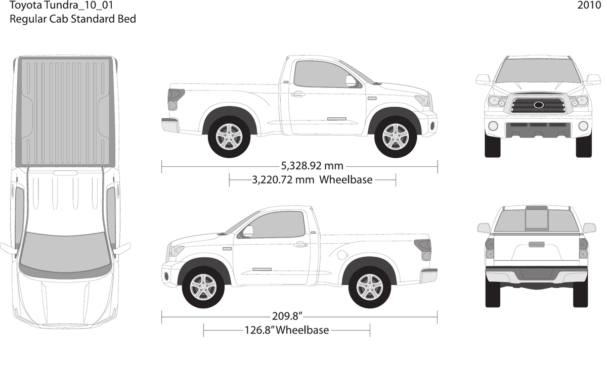 2010 Toyota Tundra vector wrap template V01, Design-Ready PDF - GravBase