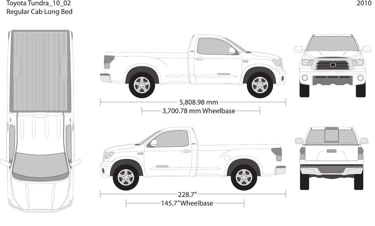 2010 Toyota Tundra vector wrap template V02, Design-Ready PDF - GravBase