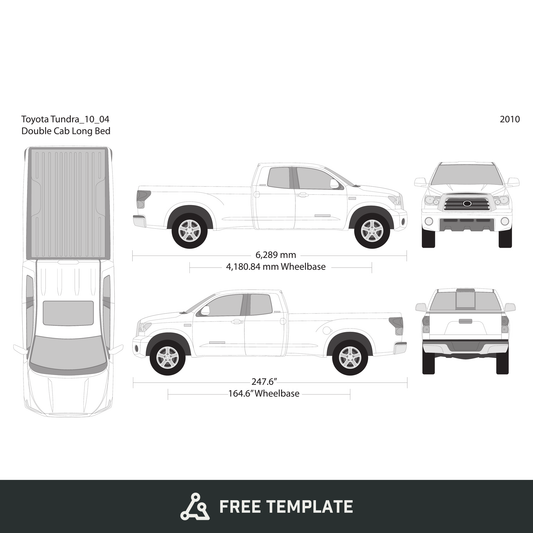 2010 Toyota Tundra free vector vehicle wrap template - GravBase