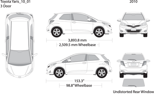 2010 Toyota Yaris V01 Vehicle Wrap Template