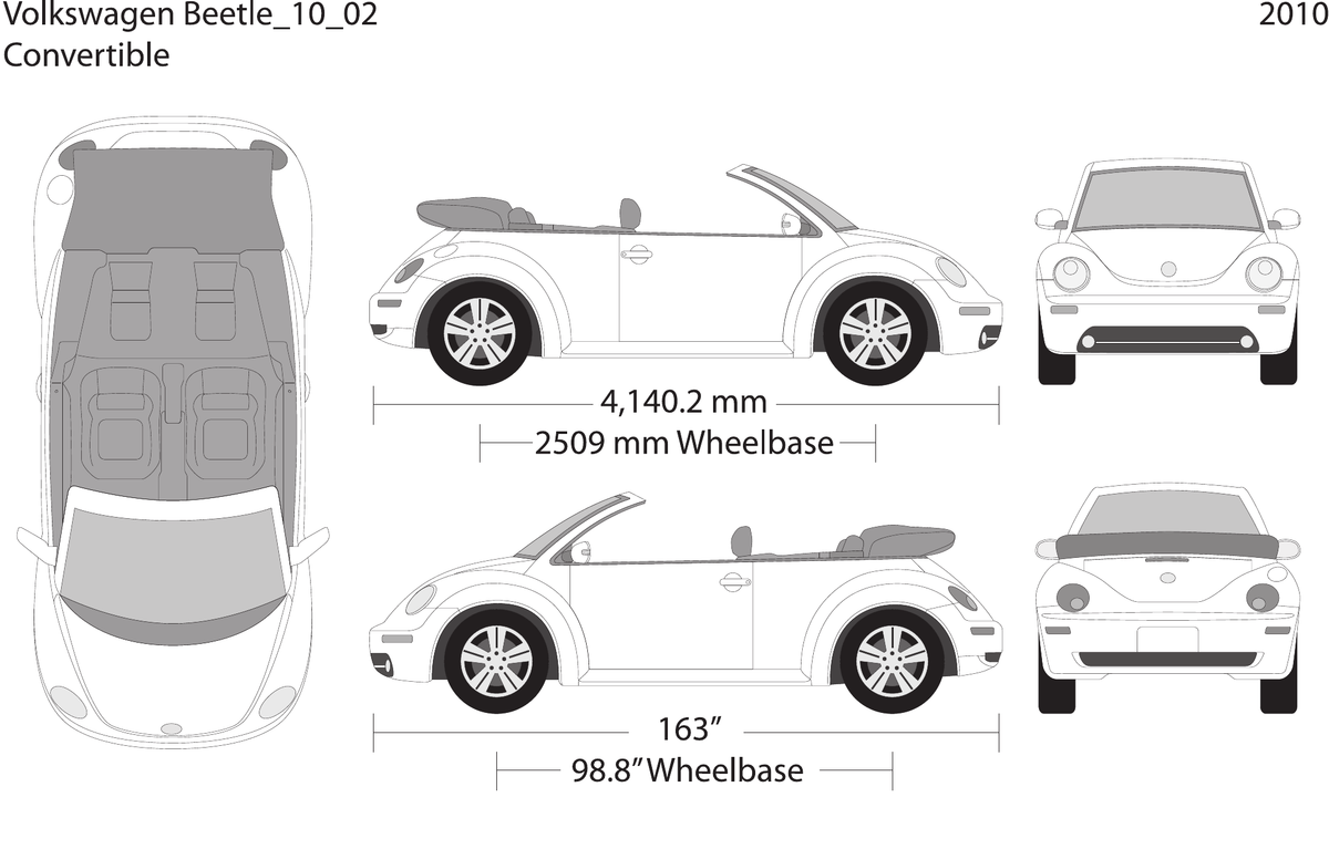 2010 Volkswagen Beetle vector wrap template V02, Design-Ready PDF - GravBase