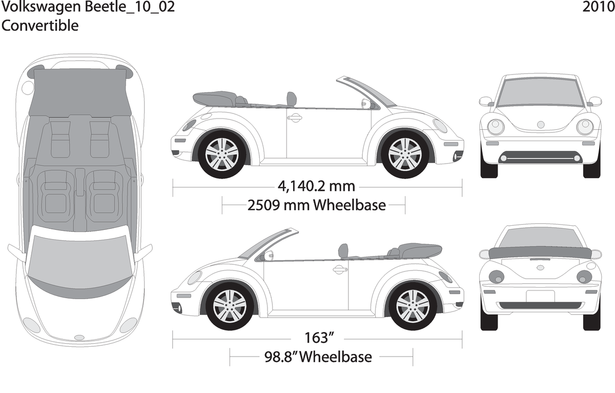 2010 Volkswagen Beetle V02 Vehicle Wrap Template