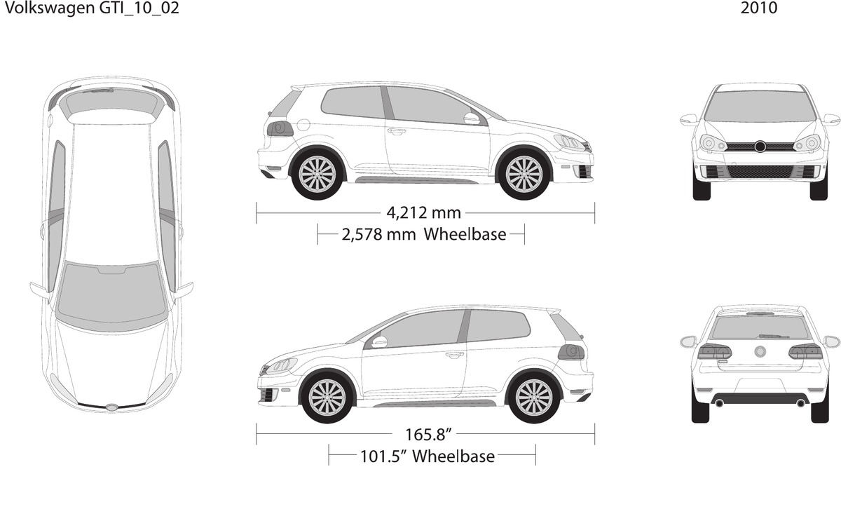 2010 Volkswagen GTI Vector Wrap Template - GravBase