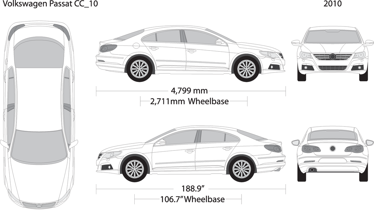 2010 Volkswagen Passat Cc Cc V10 Vehicle Wrap Template
