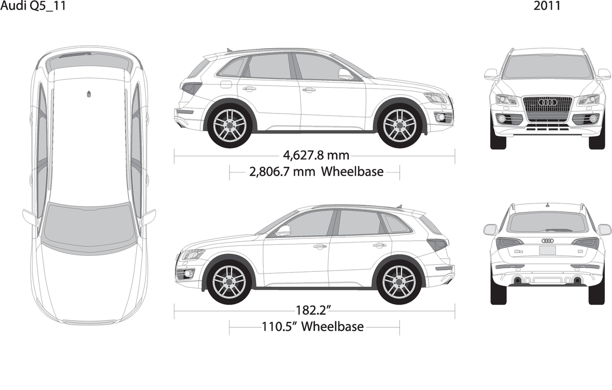 2011 Audi Q5 V11 Vehicle Wrap Template
