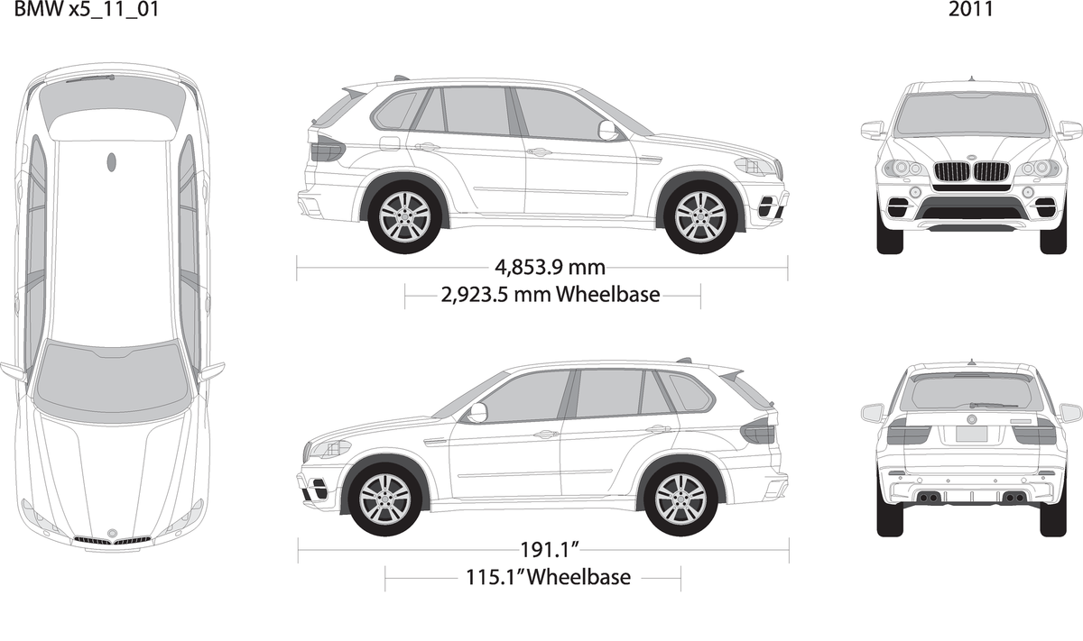 2011 Bmw X5 V01 Vehicle Wrap Template