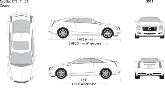 2011 Cadillac Cts V01 Vehicle Wrap Template
