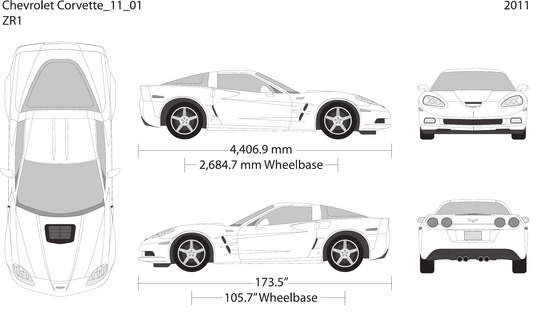 2011 Chevy Corvette vector wrap template, Design-Ready PDF - GravBase