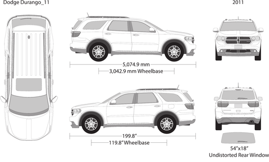 2011 Dodge Durango Vector Wrap Template - GravBase