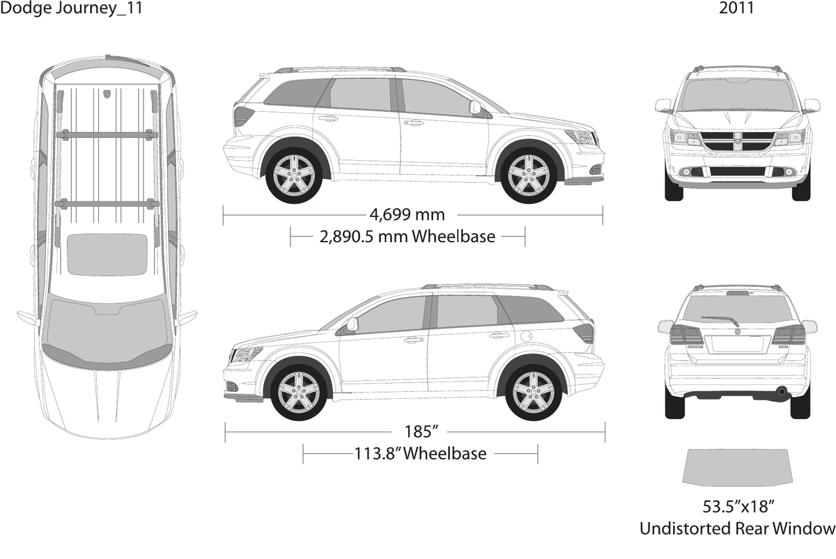 2011 Dodge Journey vector wrap template, Design-Ready PDF - GravBase