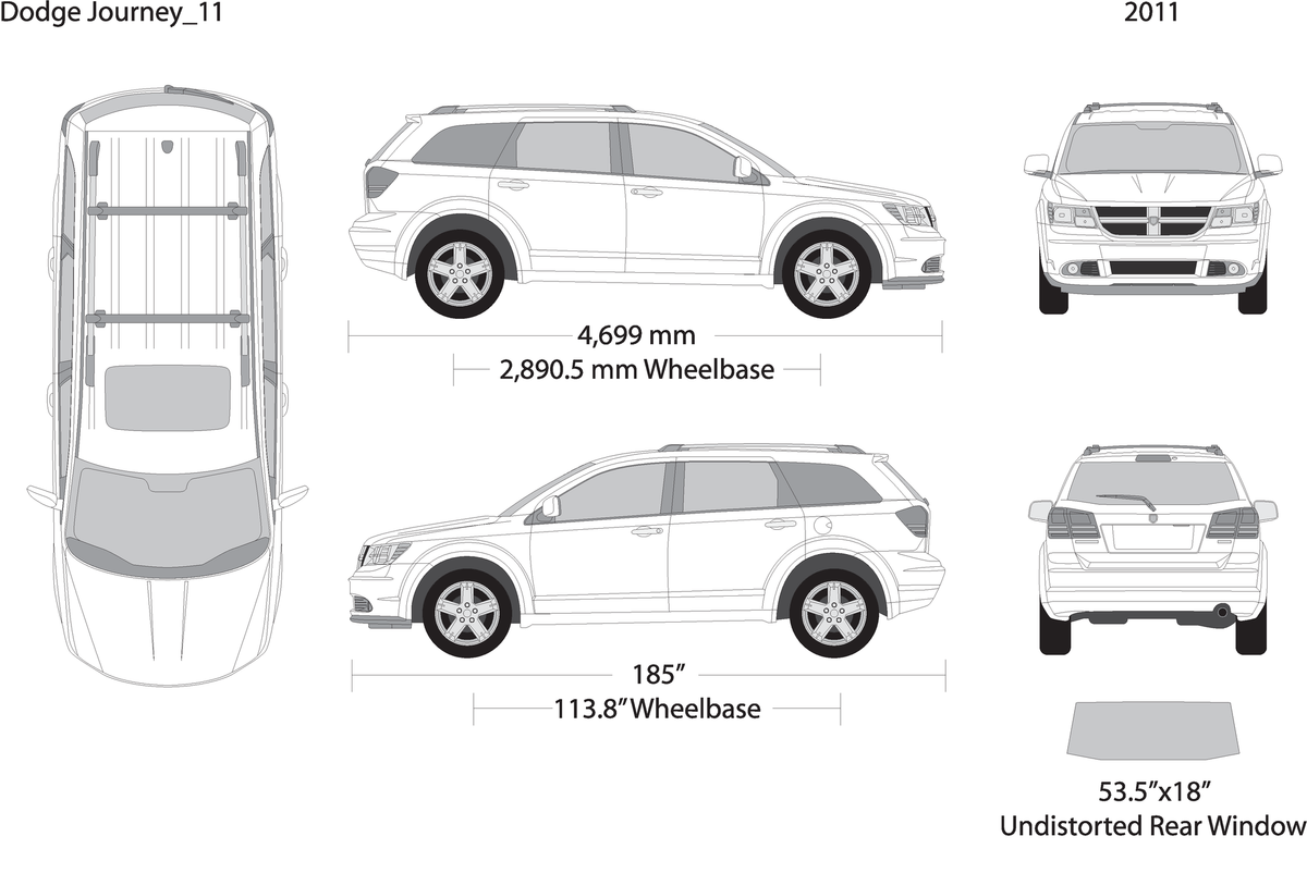 2011 Dodge Journey V11 Vehicle Wrap Template