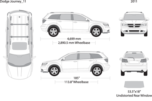 2011 Dodge Journey V11 Vehicle Wrap Template