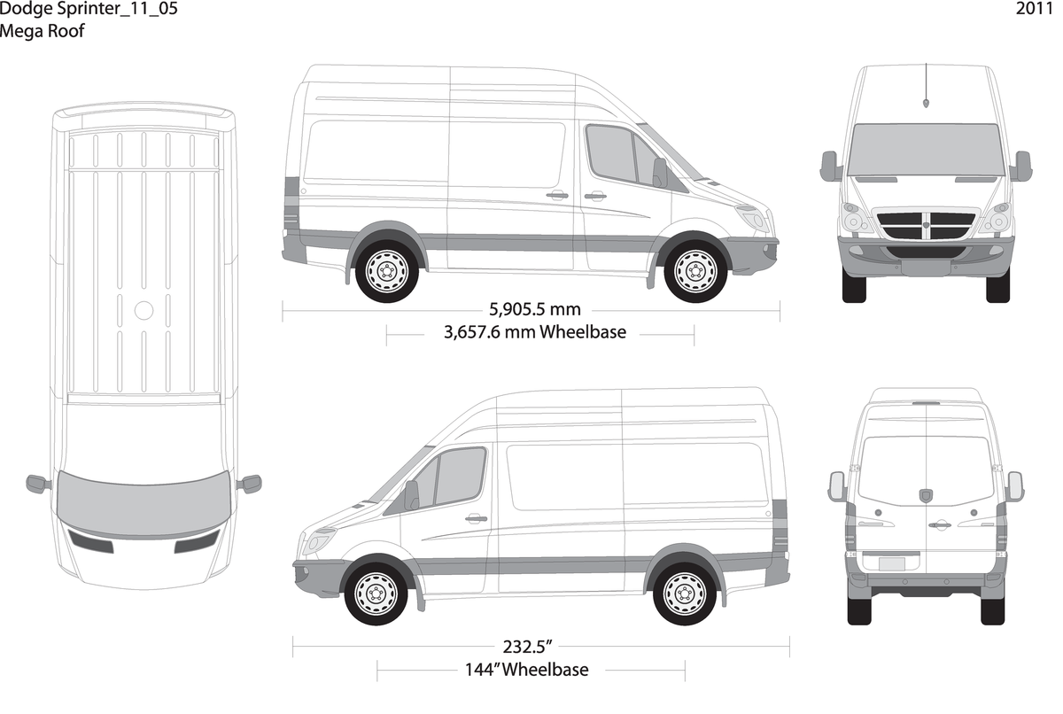 2011 Dodge Sprinter V05 Vehicle Wrap Template