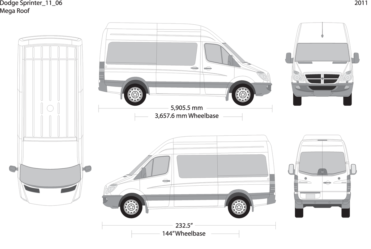 2011 Dodge Sprinter V06 Vehicle Wrap Template