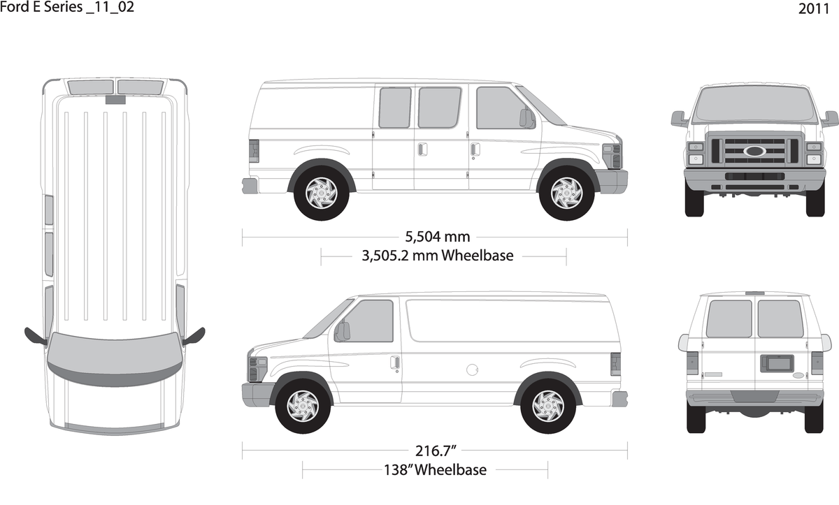 2011 Ford E Series V02 Vehicle Wrap Template