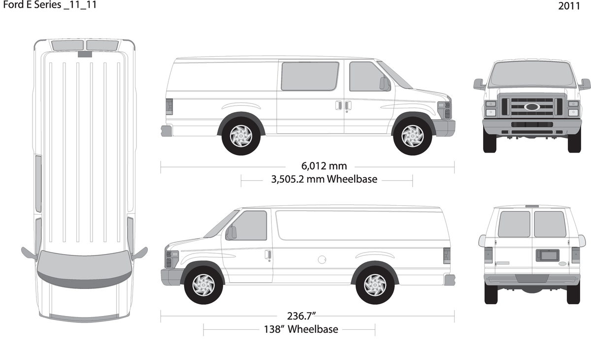 2011 Ford E Series V11 Vehicle Wrap Template