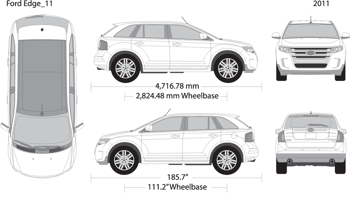 2011 Ford Edge V11 Vehicle Wrap Template