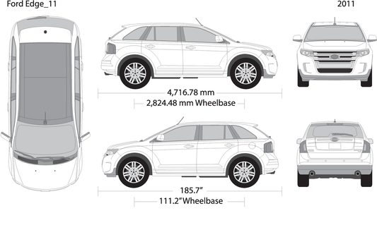 2011 Ford Edge V11 Vehicle Wrap Template