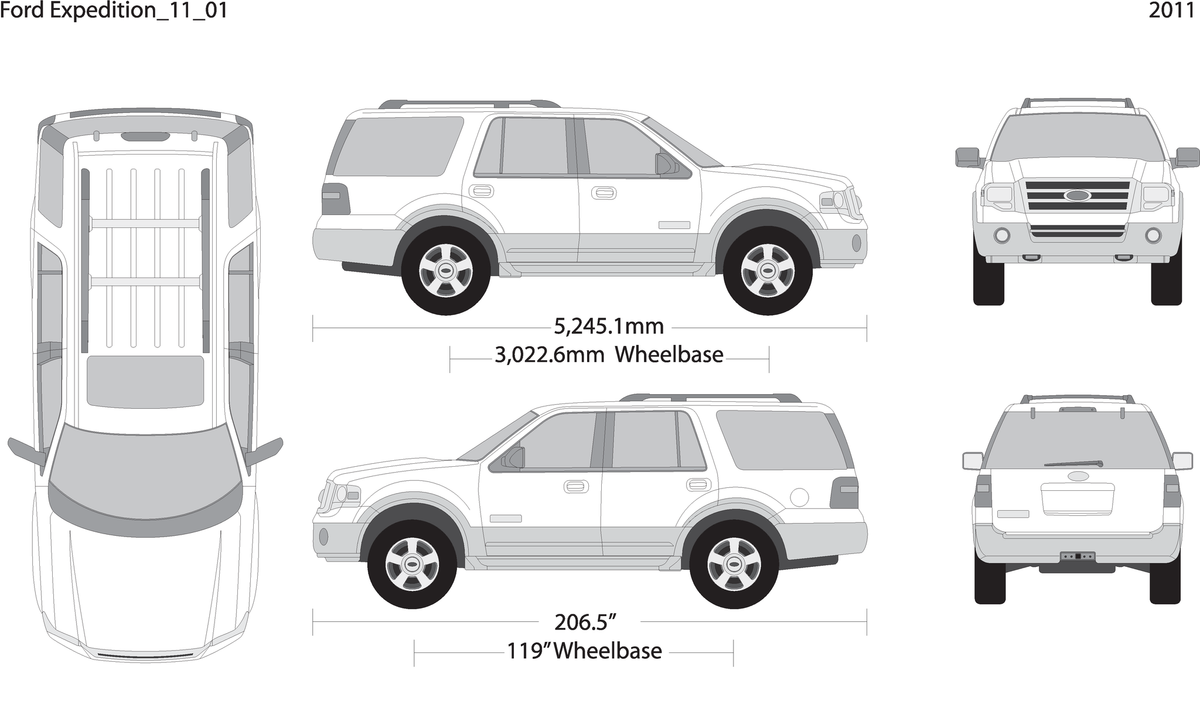 2011 Ford Expedition V01 Vehicle Wrap Template