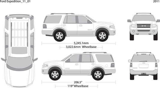 2011 Ford Expedition V01 Vehicle Wrap Template