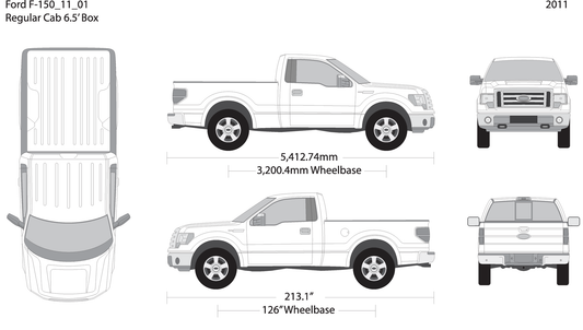 2011 Ford F 150 V01 Vehicle Wrap Template