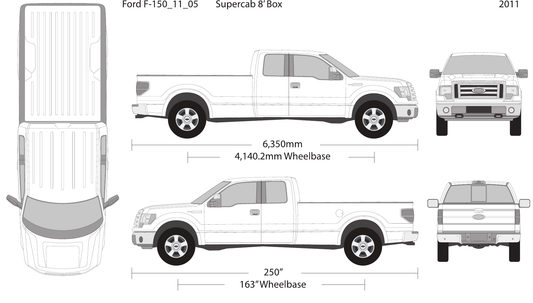 2011 Ford F-150 Vector Wrap Template - GravBase