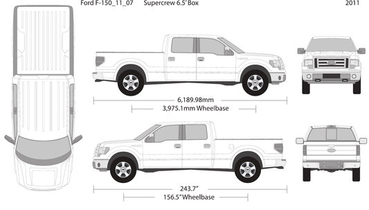 2011 Ford F-150 Vector Wrap Template - GravBase
