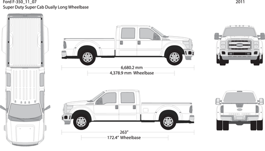 2011 Ford F 350 V07 Vehicle Wrap Template
