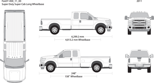 2011 Ford F 450 V03 Vehicle Wrap Template