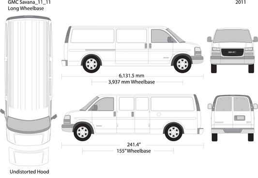 2011 Gmc Savana V11 Vehicle Wrap Template