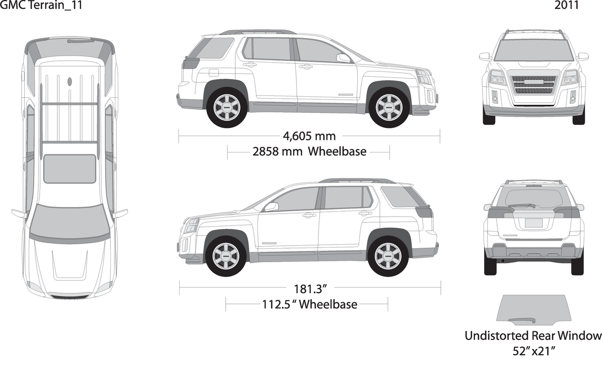 2011 Gmc Terrain V11 Vehicle Wrap Template