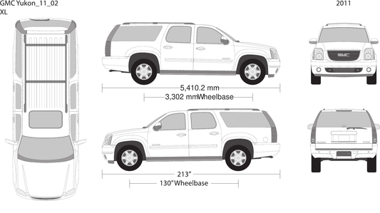2011 GMC Yukon vector wrap template V02, Design-Ready PDF - GravBase