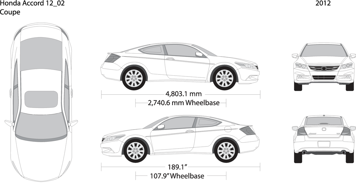 2011 Honda Accord Coupe V02 Vehicle Wrap Template