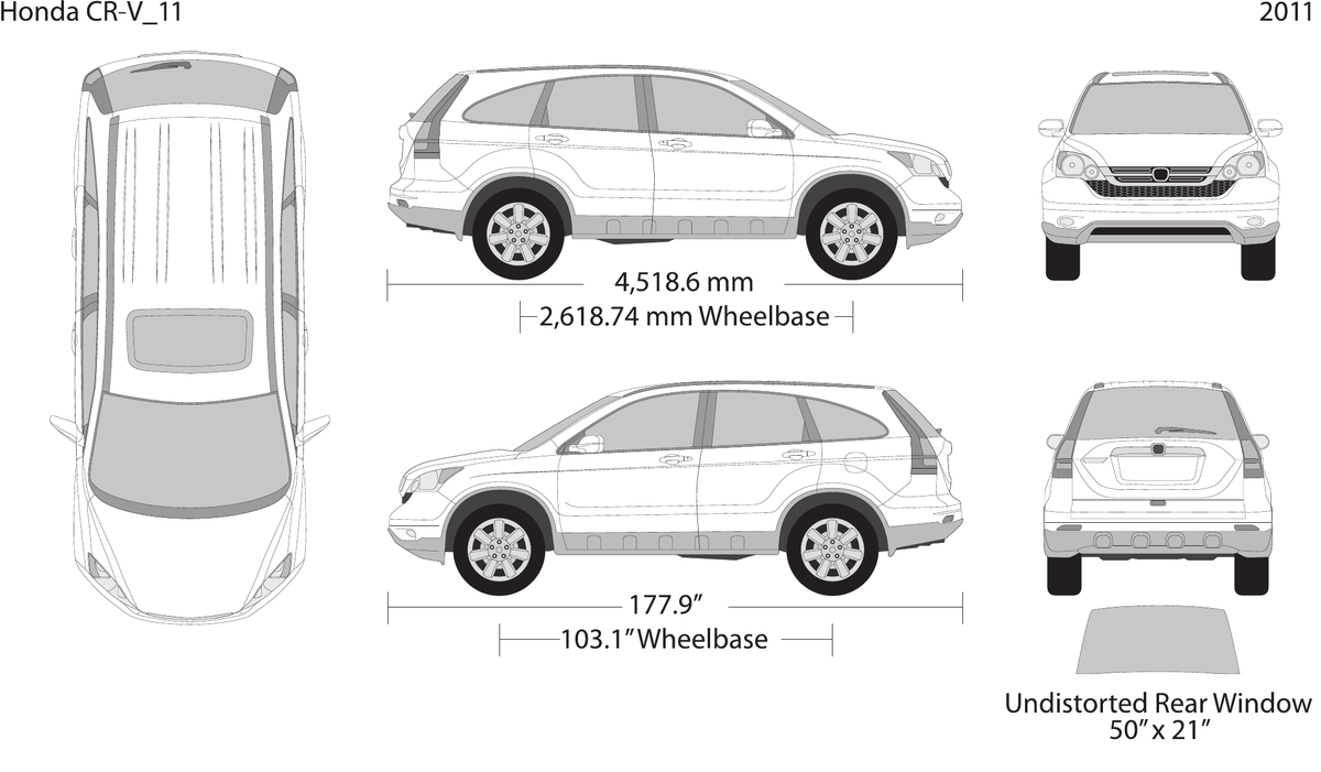2011 Honda CR-V vector wrap template, Design-Ready PDF - GravBase