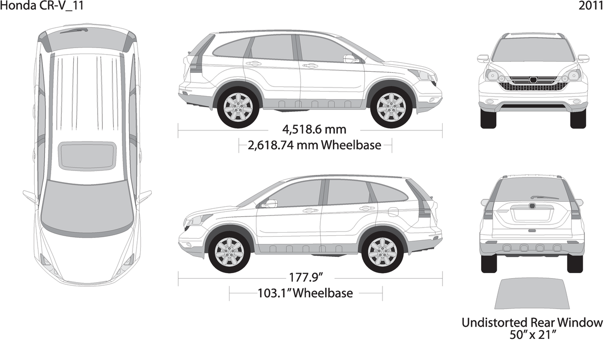 2011 Honda Cr V V11 Vehicle Wrap Template