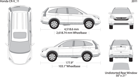 2011 Honda Cr V V11 Vehicle Wrap Template