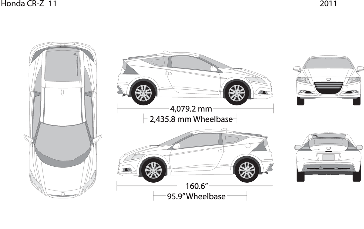 2011 Honda Cr Z V11 Vehicle Wrap Template