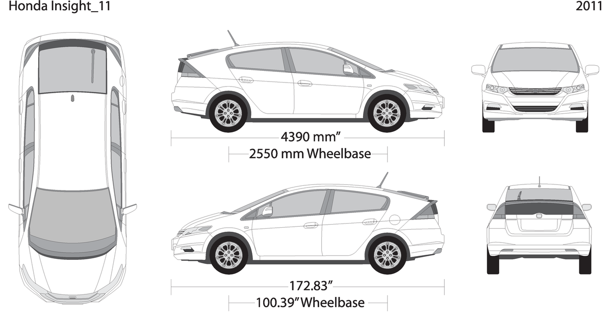2011 Honda Insight V11 Vehicle Wrap Template
