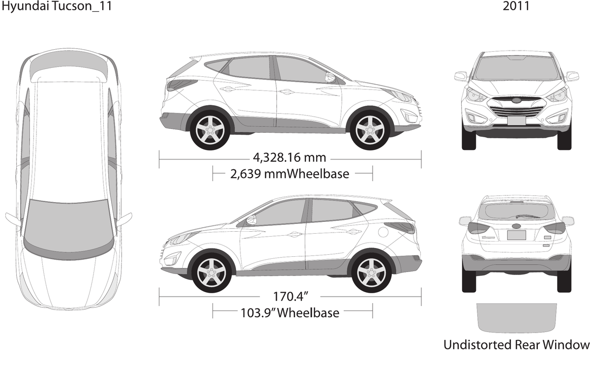 2011 Hyundai Tucson vector wrap template, Design-Ready PDF - GravBase