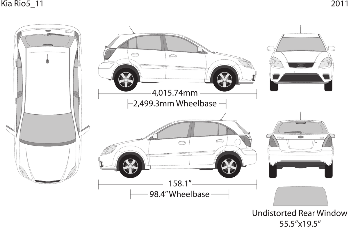 2011 Kia Rio5 vector wrap template, Design-Ready PDF - GravBase