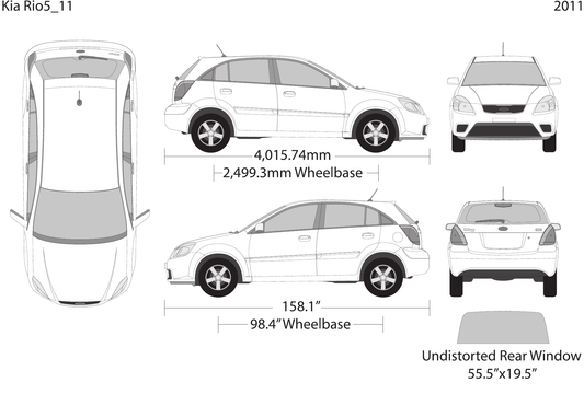 2011 Kia Rio5 vector wrap template, Design-Ready PDF - GravBase