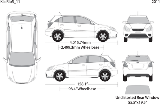 2011 Kia Rio5 V01 Vehicle Wrap Template