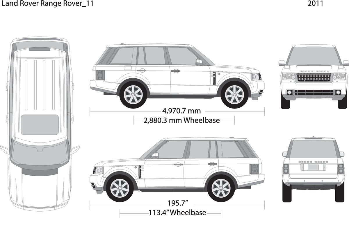 2011 Land Rover Range Rover Sport V11 Vehicle Wrap Template