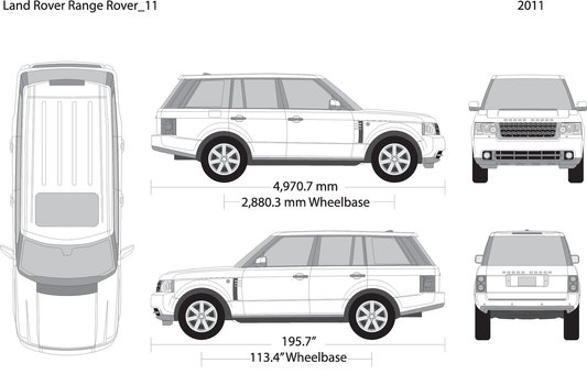 2011 Land Rover Range Rover Sport V11 Vehicle Wrap Template