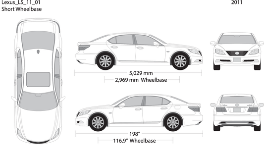 2011 Lexus Ls V01 Vehicle Wrap Template