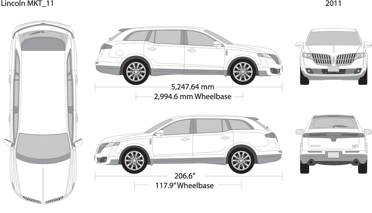 2011 Lincoln Mkt V11 Vehicle Wrap Template